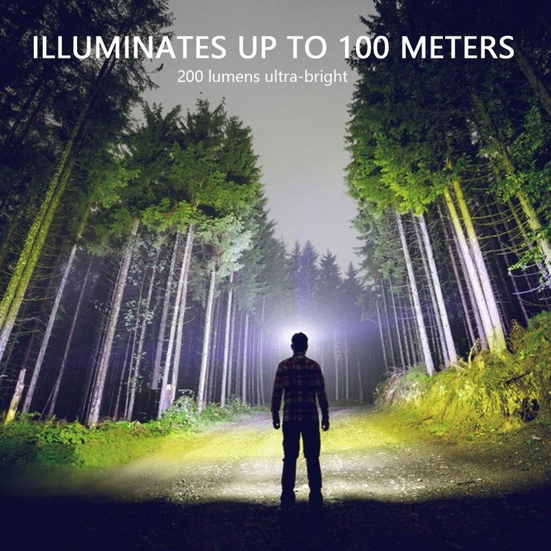 Vekkia Ultra Bright LED Headlamp Flashlight (2 Pack), White and