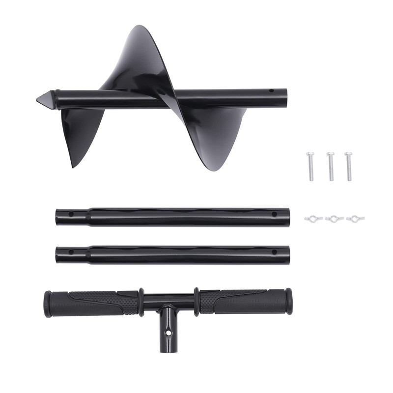 Hand Drill Auger Post Hole Digger, 7"X 33" Manual Garden