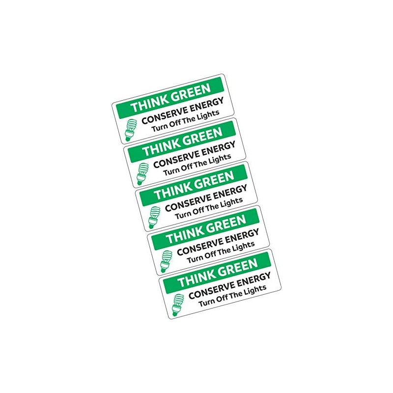 Save Energy Stickers - Light Switch Stickers - Turn off