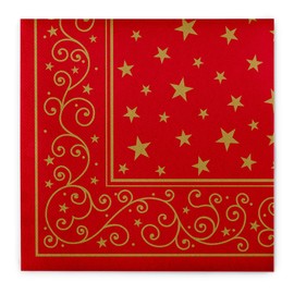 Sovie HORECA Linclass® Airlaid Liam Christmas Napkin in Red, Festive Napkin, Ideal for Advent and Christmas, 40 x 40 cm, Pack of 50