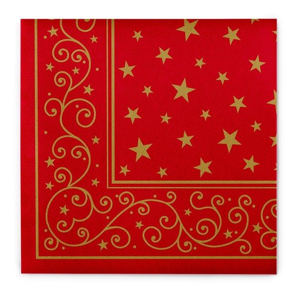 Sovie HORECA Linclass® Airlaid Liam Christmas Napkin in Red, Festive