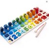 Toolzia Montessori Wooden Math Puzzle Fishing Game