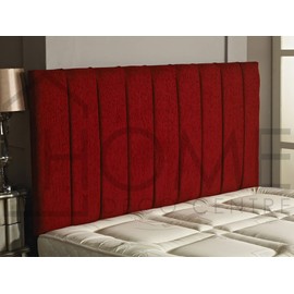 CROWNBEDSUK APOLLO CHENILLE HEADBOARD 2ft6,3ft,4ft,4ft6,5ft,6ft Red, 4ft (Small Double)