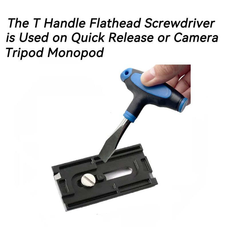 DOFEDOFO T Handle Flat Head Screwdriver, T Handle Flathead Screw