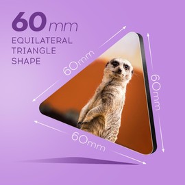 1x Triangle MDF Magnet 6cm - Funny Meerkat Standing Cute Animal - Fridge Locker Office Whiteboard Toolbox #63121