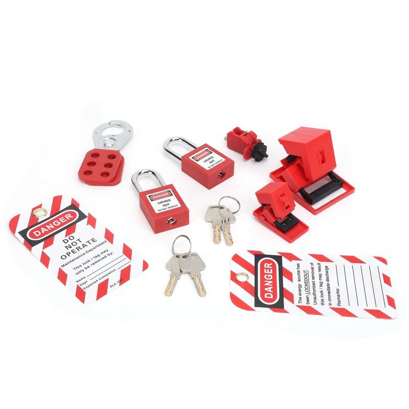 Safety Lockout Tagout Kit Lockset Fitting Tools Multifunctional Portable with