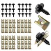 NIYATA 60 Pcs Car U Shape Screw Cage Nuts Clips