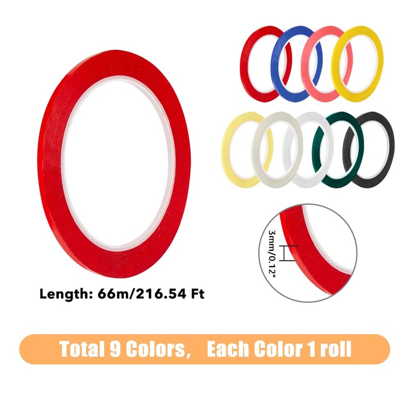SUPERFINDINGS 9 Rolls Finger Board Seal Finger Marker for Cello