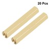 sourcing map 20pcs Brass Straight PCB Pillar Female Thread Hex
