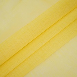 Yellow Valance 16 inches Long Sheer Curtain Toppers Living Room Bedroom Kitchen Voile Transparent Linen Textured Valance Curtain Small Short Mini Door Window Treatment 1 Panel Rod Pocket 52"x16"