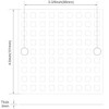 Holge Square Shower Drain Cover, 4 Inch, SUS304 Stainless Steel,