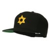 e4Hats.com Jewish Star Embroidered Prostyle Snapback Cap - Black OSFM