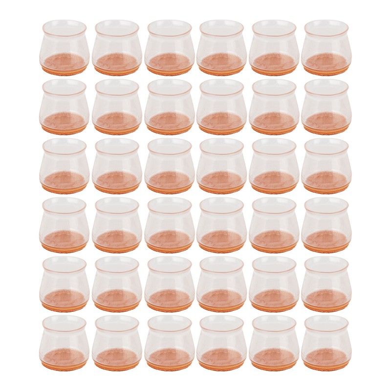 36pcs Silicone Chair Leg Cover Elastic Soft Transparent Chair Feet
