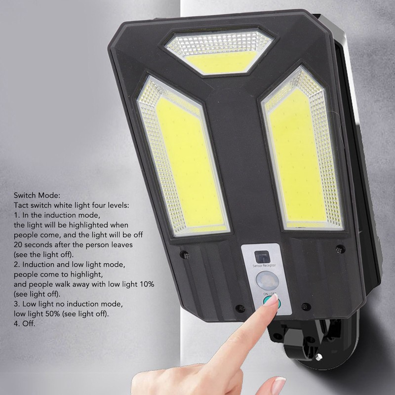 Solar Wall Light IP65 Waterproof 3000LM 2400MAH Battery Motion Sensor