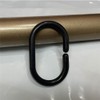 Plastic Shower Curtain Rings, Shower Curtain Hooks, 12 Pcs C