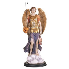 ICE ARMOR 12" H Archangel Raphael Statue Angel of Healing Holy Figurine Religious Decoration