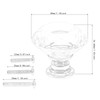 Mtsooning 2PCS Diamond Glass Knob, 30mm/1.18" Clear Shaped Crystal Pull