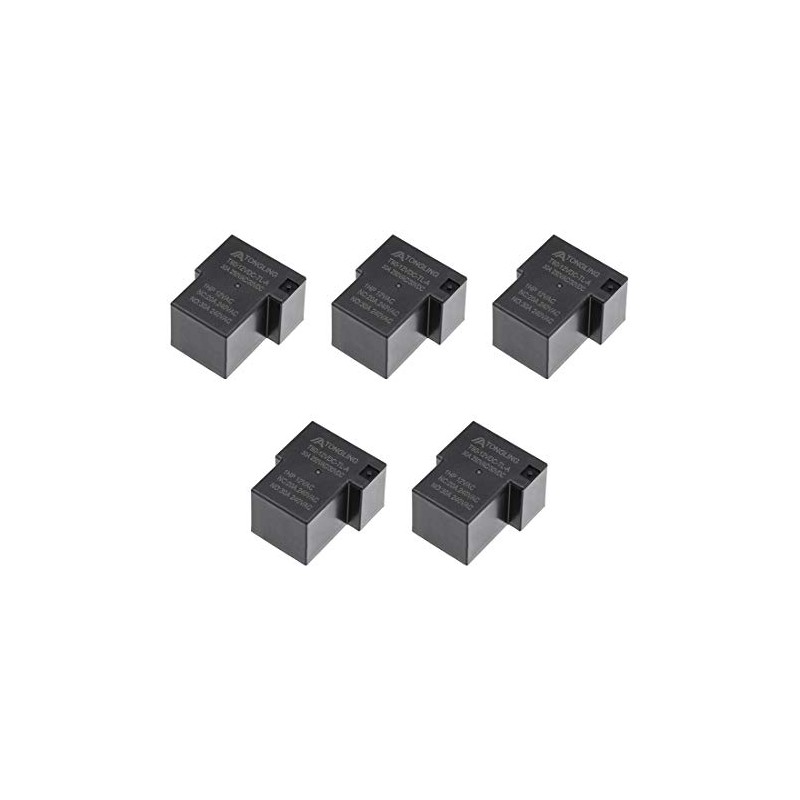 sourcing map 5 Pcs T90-12VDC-TL-A DC 12V Coil SPST Four