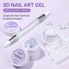3D Sculpting Gel for Nail Art, 2PCS Clear and White