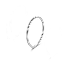 Candyfancy Women's 925 Sterling Silver Ring, Delicate, Real Jewellery, Midi Ring, Silver, Silver