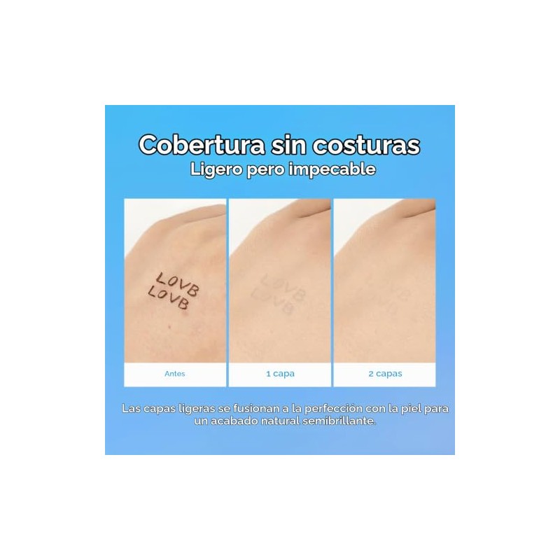 LOVB LOVB- Base de maquillaje Natural Cover Glow Cushion |
