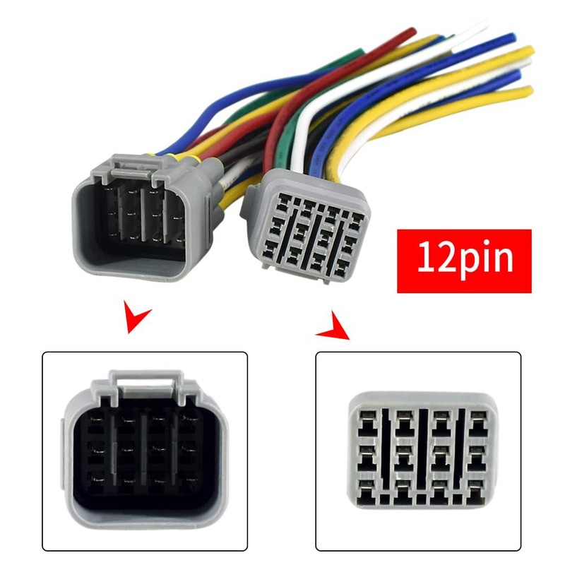 12Pin 14AWG Waterproof Plug Connector Pigtail Cable Fits for All