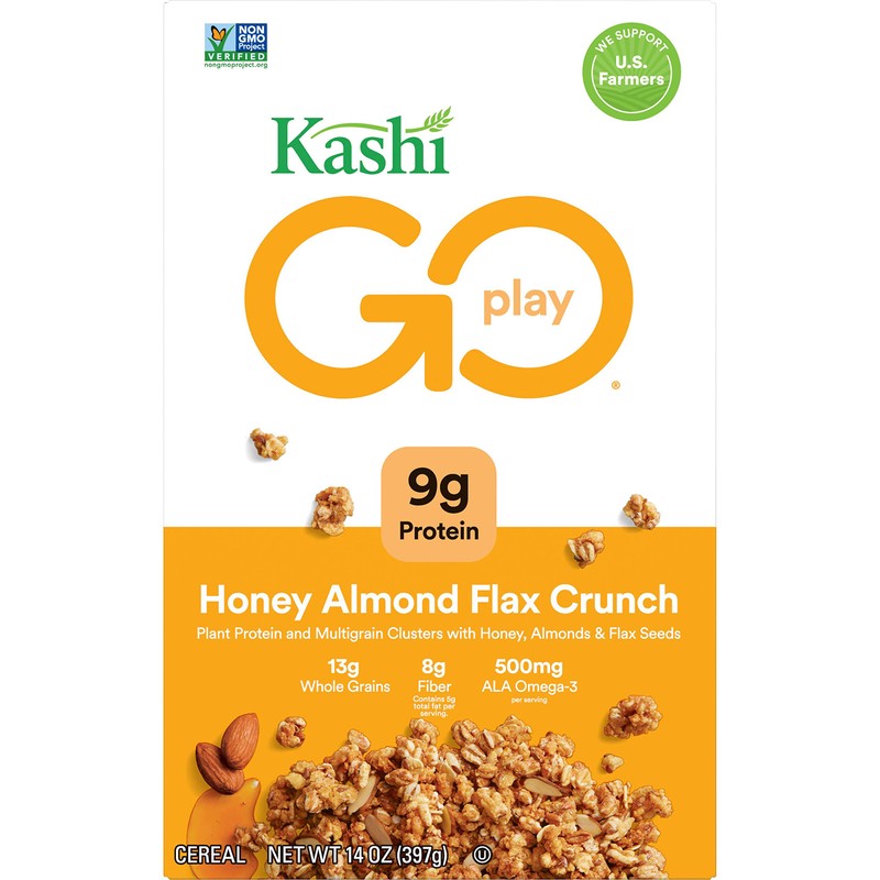 Kashi GO, Breakfast Cereal, Honey Almond Flax Crunch, Excellent Source