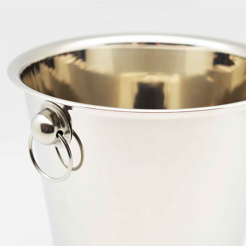 Rink Drink Champagne/Wine/Ice Chiller Bucket - Stainless Steel - 4