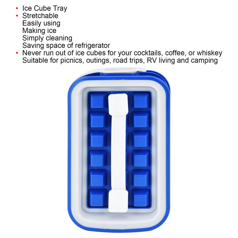 Ice Cube Tray Stretchable Easily Cleaning Saving Space Ice Making