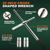 VONLX 25'' Heavy Duty Extended Lug Wrench with Blow Storage