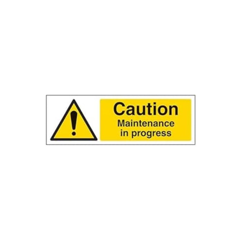 V Safety Caution, Maintenance In Progress Warning Sign - 300mm