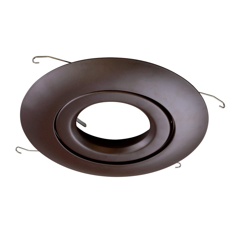NICOR Lighting 6 inch Oil-Rubbed Bronze Recessed Gimbal Ring Trim,
