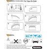 Unbranded 4pcs Sun Rain Deflector Guard Window Visor for for