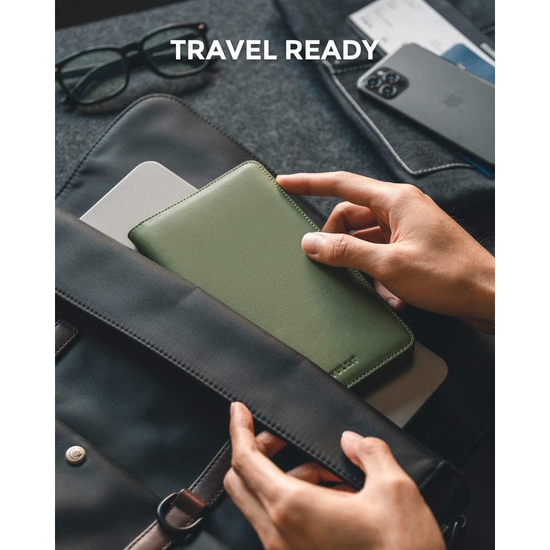 VULKIT Cartera Porta Pasaporte Billetera de Viaje con Bloqueo RFID