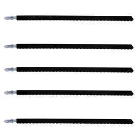 Set of 5 Jigsaw Blades 250 mm T225B, Jigsaw Blade Long, Extra Long T-Shank Jigsaw Blades Long Made of High Carbon Steel for Wood, Plastic and Metal, Universal Shaft