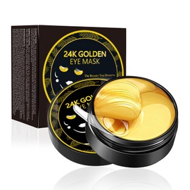 IZBEAUVO-24K Eye Crystal Collagen Mask Golden EYES MASK UNDER EYE BAGS I FINE LINEFOR MEN&WOMEN