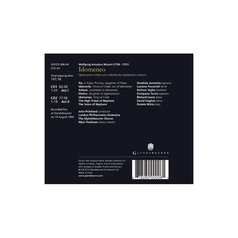 Mozart: Idomeneo (Glyndebourne 1964)