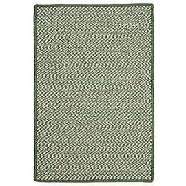 Outdoor Houndstooth Tweed Rug, 2 by 3-Feet, Leaf Green