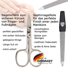 DREI SCHWERTER Germany Capri Manicure Set 4-Piece Nail Scissors File Tweezers Nail Clippers