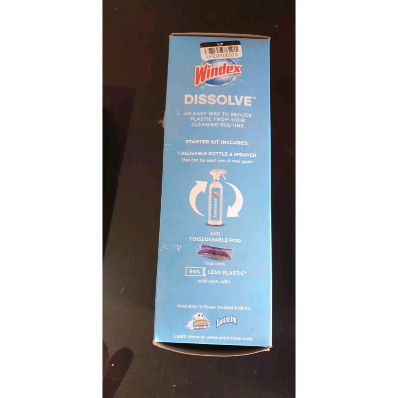 Windex Lot Of 2 Windex Dissolve Glass Cleaner Concentrated Pod