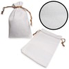 N'icePackaging - 12 Qty - Natural White Burlap Fabric Drawstring