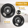 HYGINIC 4 Pack Black Drip Pans, Compatible with Whirpool Kenmore