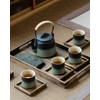 ZENS Vintage Japanese Tea Set with 4 Tea Cups, 33.8