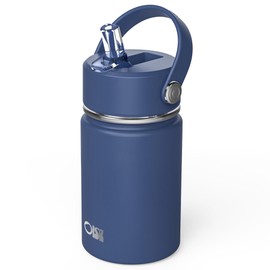 OISIZ Kids Water Bottle with Straw Lid 10oz, Vacuum Insulated 316 Stainless Steel Water Bottles for Kids for School, Leakproof Water Bottle, BPA Free and Keep Cold for 24 Hours