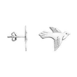 SOFIA MILANI - Women's Earrings 925 Silver - Dove Bird Stud Earrings, Sterling silver, No Gemstone
