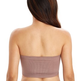 DotVol Women's Seamless Underwired Bandeau Bra, mocha