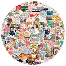 100PCS Read Stickers for Laptop,Luggage,Bumper,Skateboard, Guitar,Water Bottle,Helmet,Scrapbook,Bike,Inspirational Reading Waterproof Stickers,Aesthetic Vinyl Decals,Gift for Teens Children Girls
