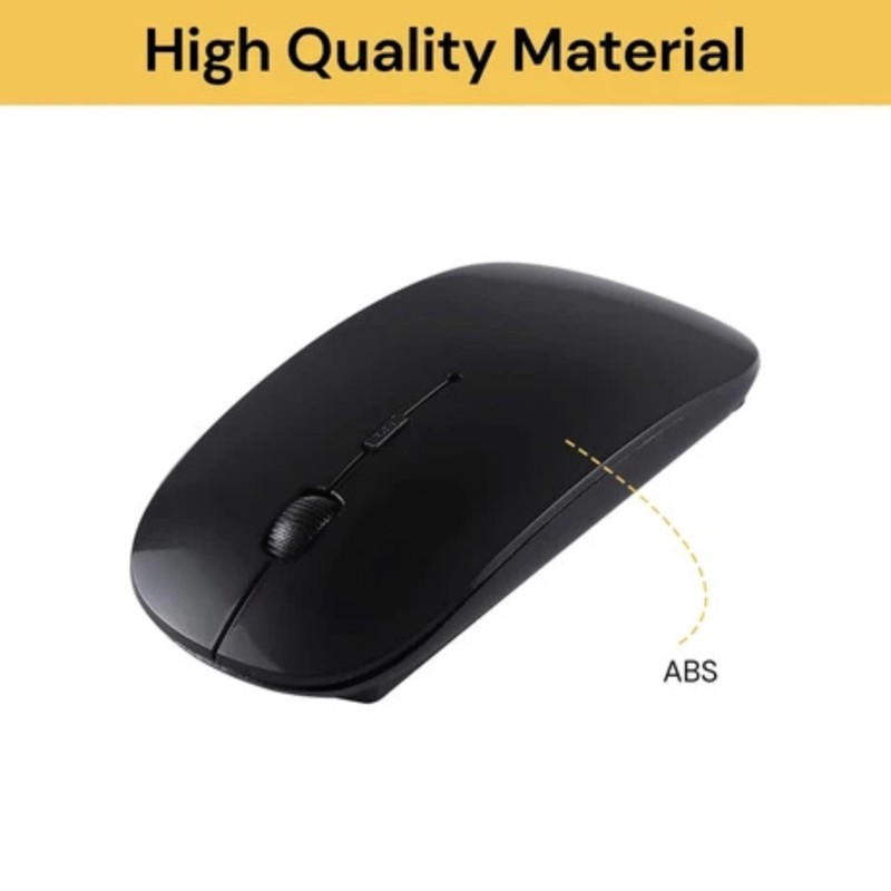 Wireless Mouse for Laptop, 2.4GHz Slim Mouse with USB Receiver,