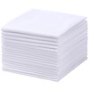 Deviegath Men's Handkerchiefs 18 Pack 100% White Cotton Solid White