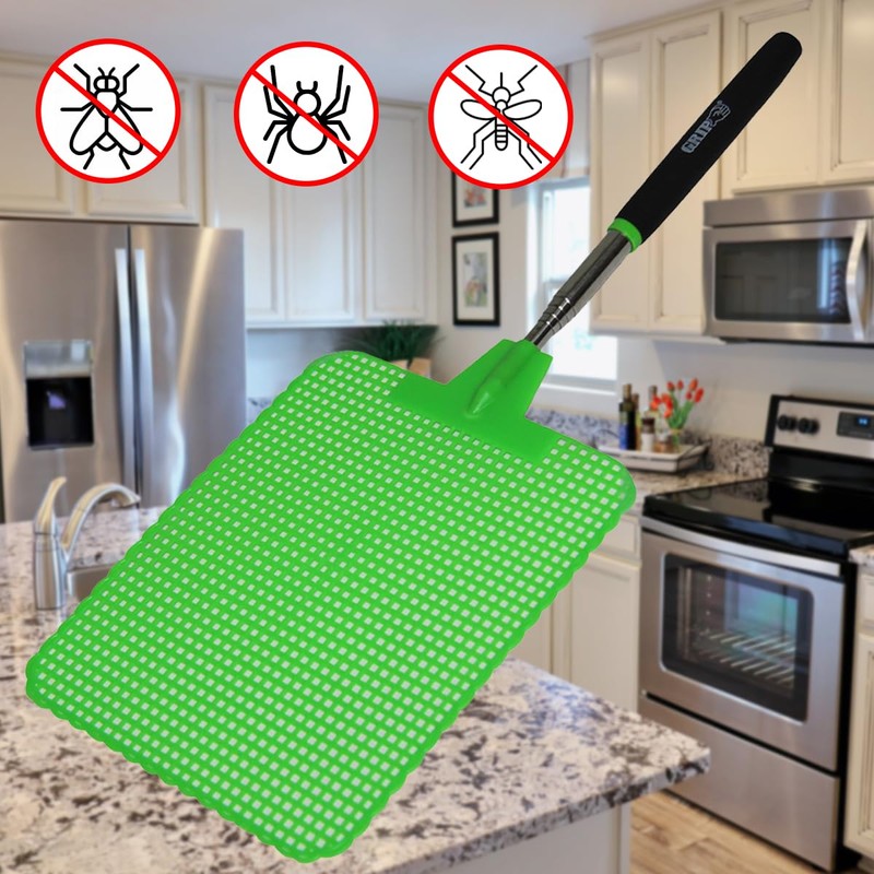 Grip Super Jumbo Telescopic Fly Swatter - 6.5" x 7.5"